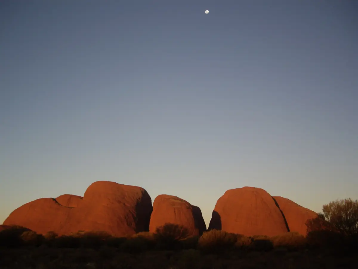 Kata Tjuta glowing at sunset